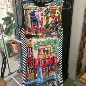 Alice + Olivia Multicolor Print Mini Shift Dress A Line Worn Once Size 2